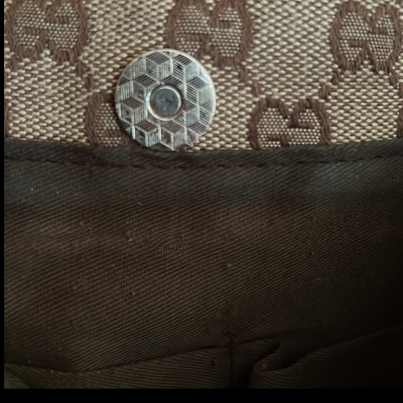 Vintage GUCCI Beige/Ebony GG Canvas Full Moon Medium Tote Bag - Picture 13 of 15